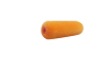 Flockrolle Orange 11 cm beidseitig abgerundet.